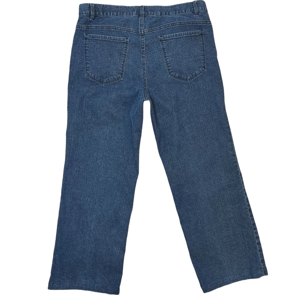 Talbots 10P Petite Signature Flare Mid Rise Dark Wash. - Picture 2 of 9